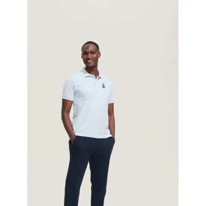 PERFECT Męskie POLO 180g / Charcoal melange S11346-CE-S