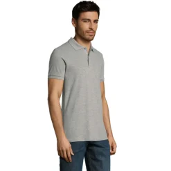PERFECT Męskie POLO 180g / Grey melange S11346-GY-4XL