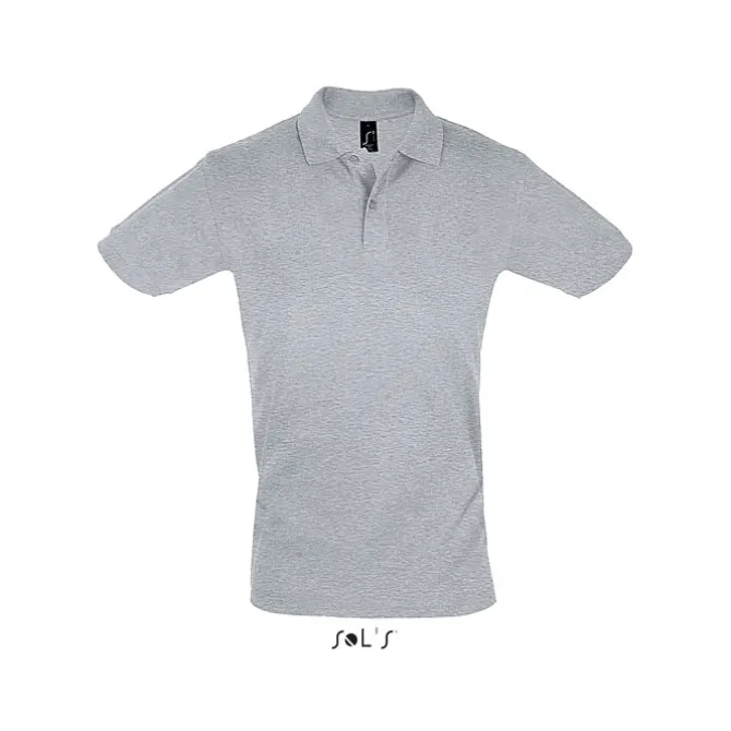 PERFECT Męskie POLO 180g / Grey melange S11346-GY-XS