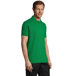 PERFECT Męskie POLO 180g / Zielony S11346-KG-4XL