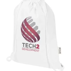Peru Blend torba ściągana sznurkiem z materiału z recyklingu z certyfikatem GRS o gramaturze 180 g/m², 5 l / Naturalny 12079106