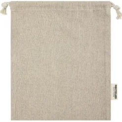 Pheebs torba na prezent z bawełny z recyklingu o gramaturze 150 g/m² i z certyfikatem GRS, średnia o pojemności 1,5 l / Naturalny melanż 12067106