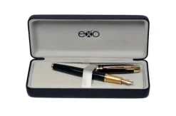 Pióro wieczne EXO Aries, czarny lakier, wykończenia złote, etui premium / Czarny EXP1030.03GTFP-CZ