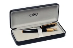 Pióro wieczne EXO Aries, czarny lakier, wykończenia złote, etui premium / Czarny EXP1030.03GTFP-CZ