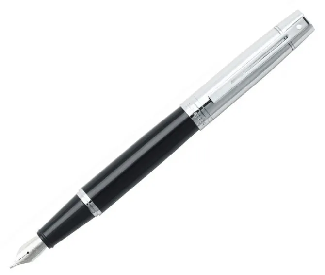 Pióro wieczne Sheaffer kolekcja 300, czarny/chrom, wykończenia chromowane, etui prezentowe / Czarny EXP9314PN-CZ