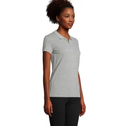 PLANET Damskie POLO 170g / Grey melange S03575-GY-S