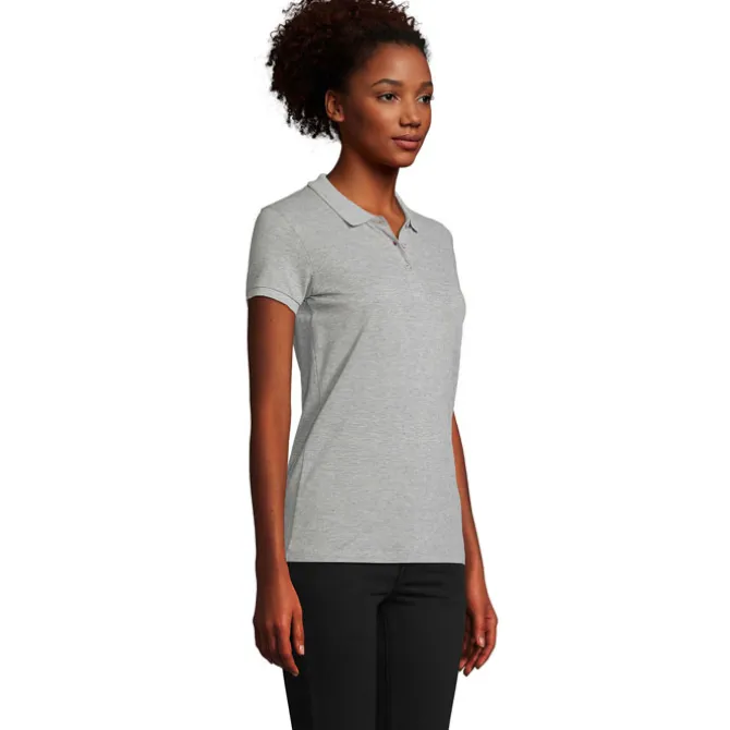 PLANET Damskie POLO 170g / Grey melange S03575-GY-S