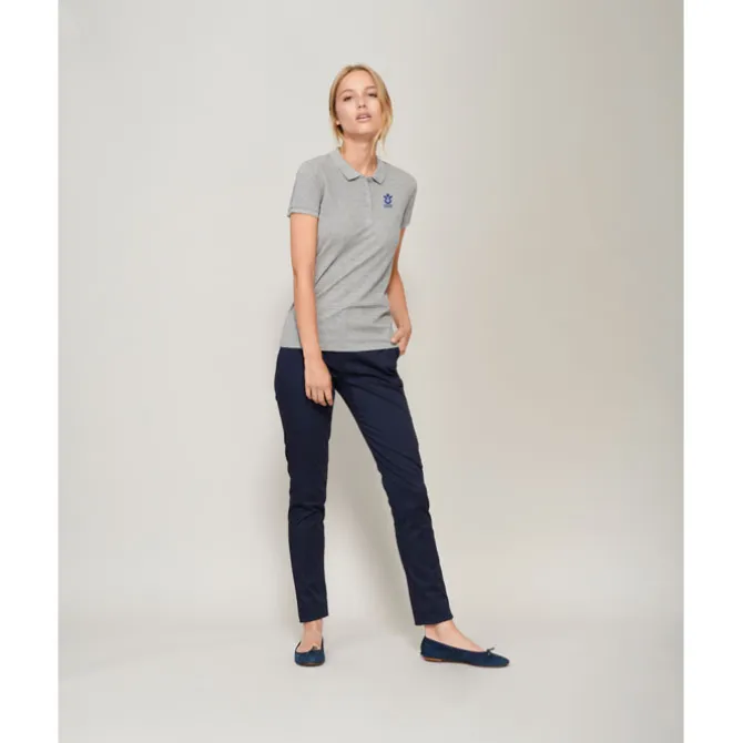 PLANET Damskie POLO 170g / Grey melange S03575-GY-S