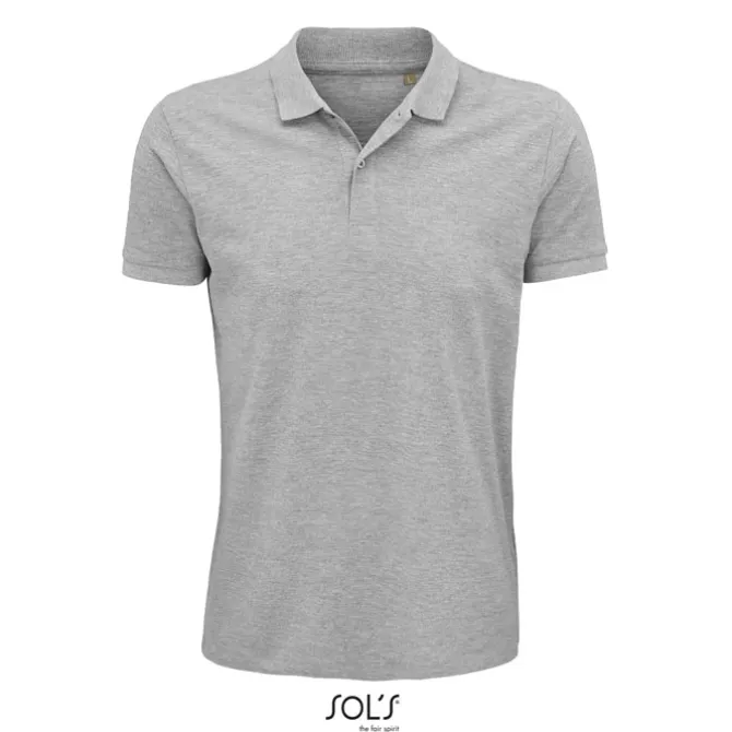 PLANET Męskie POLO 170g / Grey melange S03566-GY-4XL