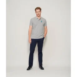 PLANET Męskie POLO 170g / Grey melange S03566-GY-3XL