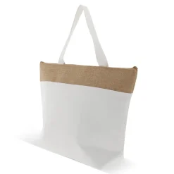 Plażowa torba chłodząca bawełna/juta 43x33x14 cm / Ecru LT95267-N0054