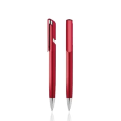 Plastikowy długopis w metalicznym kolorze / Elli / Dark Red IP13145653
