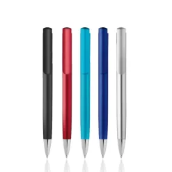 Plastikowy długopis w metalicznym kolorze / Elli / Dark Red IP13145653
