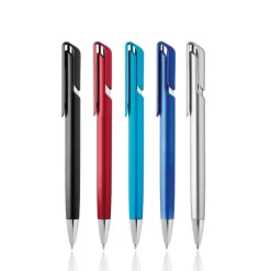 Plastikowy długopis w metalicznym kolorze / Elli / Royal blue IP13145664