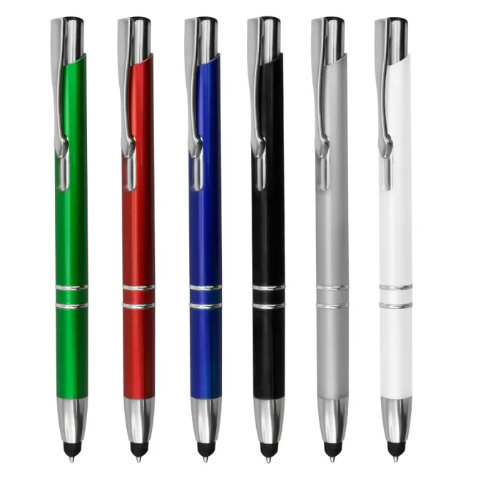 Plastikowy długopis z touchpenem / Strix / Czarny IP13148011