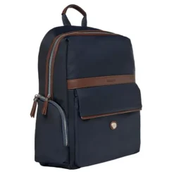 Plecak Button Navy & Brown / Granatowy FTP426N