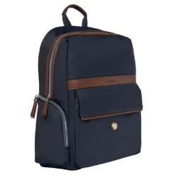 Plecak Button Navy & Brown / Granatowy FTP426N