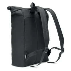 Plecak 600D RPET typu rolltop / Czarny MO6998-03