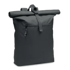 Plecak 600D RPET typu rolltop / Czarny MO6998-03