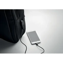 Plecak na komputer z 300D RPET / Czarny MO6328-03