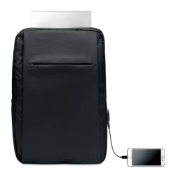 Plecak na komputer z 300D RPET / Czarny MO6328-03