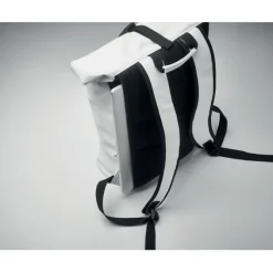 Plecak na laptopa PU rolltop / Bialy MO2230-06