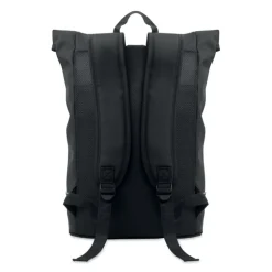 Plecak na laptopa 15" rolltop PU / Czarny MO2581-03