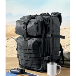 Plecak outdoorowy 600D RPET / Czarny MO2970-03