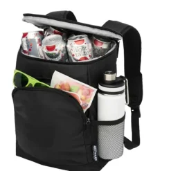 Plecak termoizolacyjny Chillpack na 18 puszek, z materiału z recyklingu z certyfikatem GRS, 16 l. / Czarny 13013390