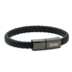 Pleciona bransoletka z USB-C / Czarny MO2646-03