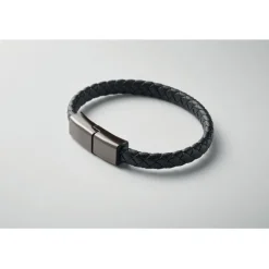 Pleciona bransoletka z USB-C / Czarny MO2646-03