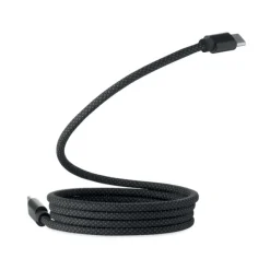 Pleciony kabel magnetycznyRPET / Bialy/Czarny MO2778-33