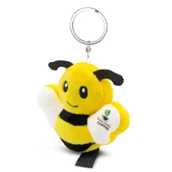 Pluszowa pszczoła RPET, brelok | Miro / żółty HE851-08