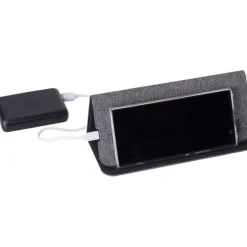 Podkładka pod mysz RPET, ładowarka bezprzewodowa 10W / Szary V1542-19