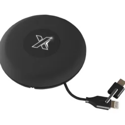 Podróżny podświetlany kabel SCX.design C18 / Czarny 2PX00490