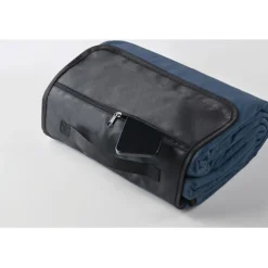 Polarowy koc piknikowy / Niebieski MO2978-04