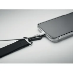 Poliestrowa smycz na telefon / Czarny MO2122-03