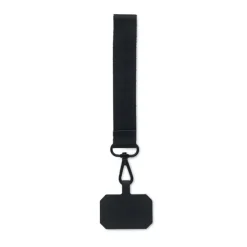 Poliestrowa smycz na telefon / Czarny MO2122-03