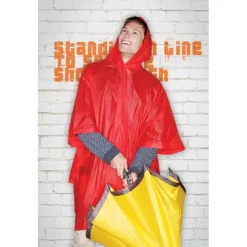 Poncho przeciwdeszczowe / Czerwony IT0971-05