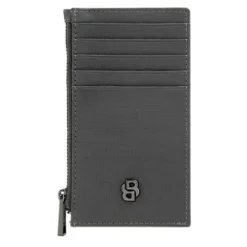 Portfel na karty z zamkiem Double B Saffiano Grey / Szary HLK526H