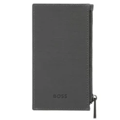 Portfel na karty z zamkiem Double B Saffiano Grey / Szary HLK526H