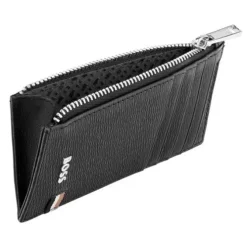 Portfel na karty z zamkiem Iconic Black / Czarny HLK521A