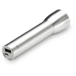 Powerbank latarka 2200mAh / Srebrny LT91020-N0005