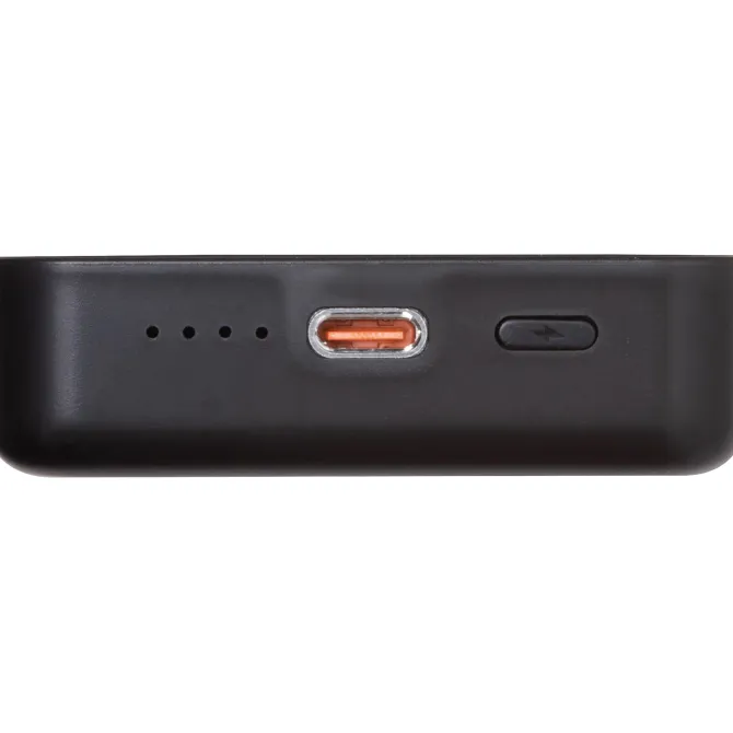 Power bank magnetyczny z ABS z recyklingu 10000 mAh DONNA / Czarny 3543503
