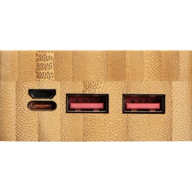 Power bank 20000 mAh bambusowy VALERIA / Beżowy 3396913