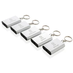 Power bank 1000 mAh, brelok do kluczy / Srebrny P324.190