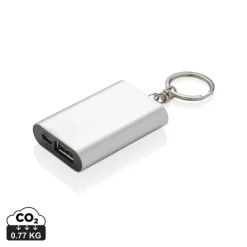Power bank 1000 mAh, brelok do kluczy / Srebrny P324.190