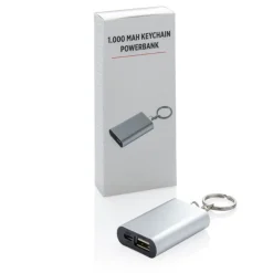 Power bank 1000 mAh, brelok do kluczy / Srebrny P324.190