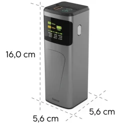 Power bank 24000 mAh Hama High Power 150W / Grafitowy VH029-15