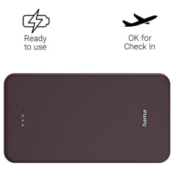 Power bank 20000 mAh Hama Power Pack / Burgund VH024-12